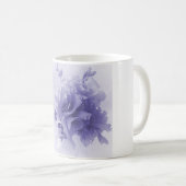 BLAUER FREESIA-BLUMENSTRAUSS KAFFEETASSE (VorderseiteRechts)