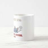 Blauer Frenchie-Mama-Kaffee-Chaos-Schnarch-Design Kaffeetasse (Mittel)