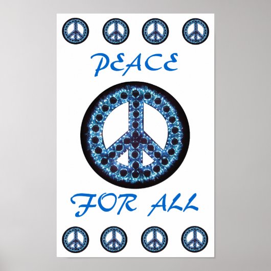 Blauer Frieden für alle Plakate (Vorne)