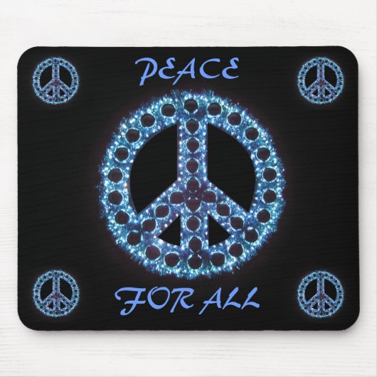 blauer Frieden für alles mousepad (Vorne)