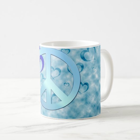 Blauer Frieden Kaffeetasse (VorderseiteRechts)
