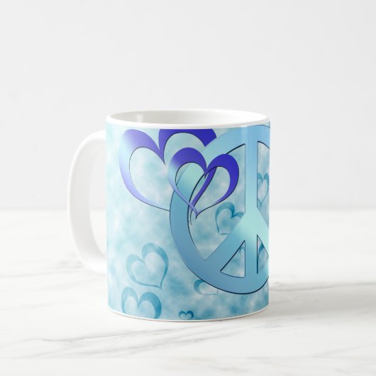 Blauer Frieden Kaffeetasse (Vorderseite Links)