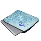 Blauer Frieden Laptopschutzhülle (Vorne Knopf)