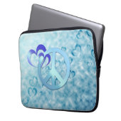 Blauer Frieden Laptopschutzhülle (Vorderseite Links)