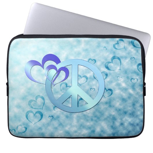 Blauer Frieden Laptopschutzhülle (Vorderseite)