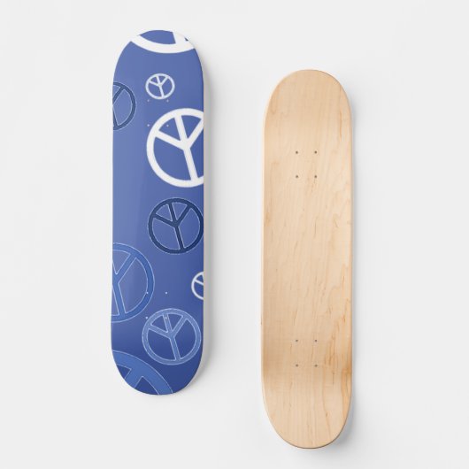 Blauer Frieden Skateboard (Vorderseite)