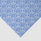 Blauer Friedenszeichen Seidenpapier (Ausschnitt)