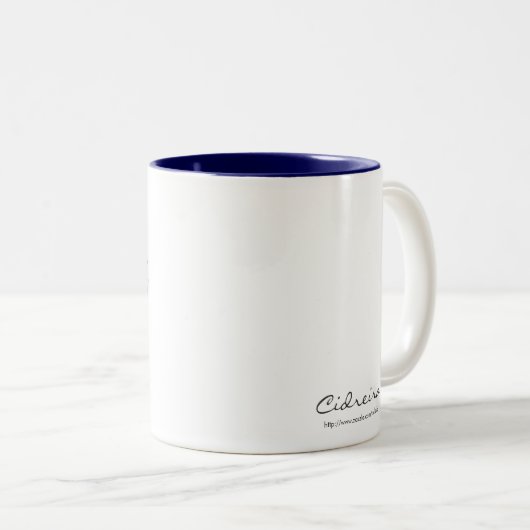 Blauer Frilly Schlüpfer Zweifarbige Tasse (VorderseiteRechts)