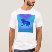 Blauer Froggy im Wasser T-Shirt (Vorderseite)