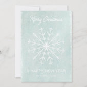 Blauer Frohe Weihnachten Glück Neujahr Schneeflock (Vorderseite)