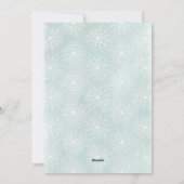 Blauer Frohe Weihnachten Glück Neujahr Schneeflock (Rückseite)