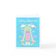 Blauer frohe Weihnachten Unsere Lady von Guadalupe
