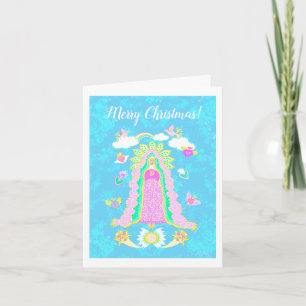 Blauer frohe Weihnachten Unsere Lady von Guadalupe
