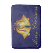 Blauer frohe Weihnachtsbäder Rug Mat Dekoration Badematte (Vorderseite Vertikal)