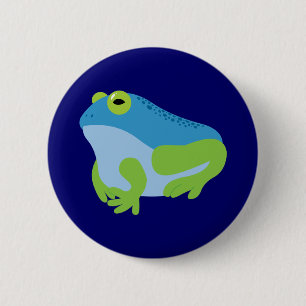 Blauer Frosch Button