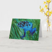 Blauer Frosch Karte (Gelbe Blume)