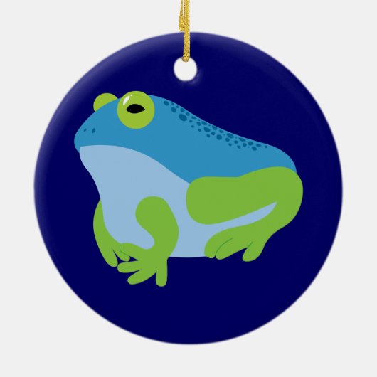 Blauer Frosch Keramikornament (Hinten)