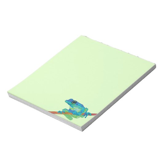 Blauer Frosch Notizblock (Rotiert)
