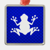 Blauer Frosch Ornament Aus Metall (Vorne)