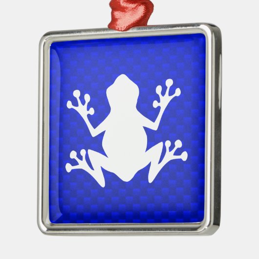 Blauer Frosch Ornament Aus Metall (Links)