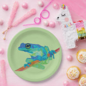 Blauer Frosch Pappteller (Party)