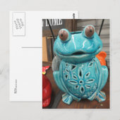 Blauer Frosch Postkarte (Vorne/Hinten)