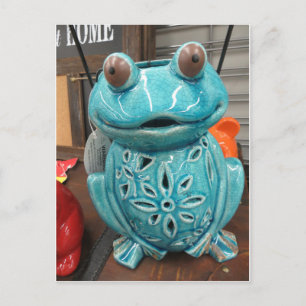 Blauer Frosch Postkarte