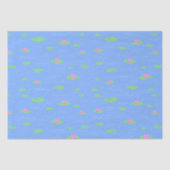 Blauer Froschteig mit Lilientopapierpapier Seidenpapier (Vorderseite)