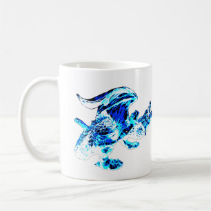 Blauer Frost-Drache Eis-Magie Fantasy Winter-Mytho Kaffeetasse