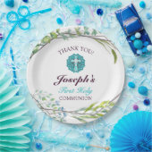 Blauer Frühling Bläserblüte Erste Heilige Kommune Pappteller (Party)