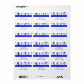 Blauer Frühling blüht Adressaufkleber (Vorne)