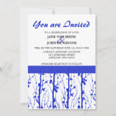 Blauer Frühling blüht Einladung (Vorderseite)