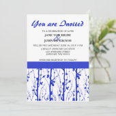 Blauer Frühling blüht Einladung (Stehend Vorderseite)