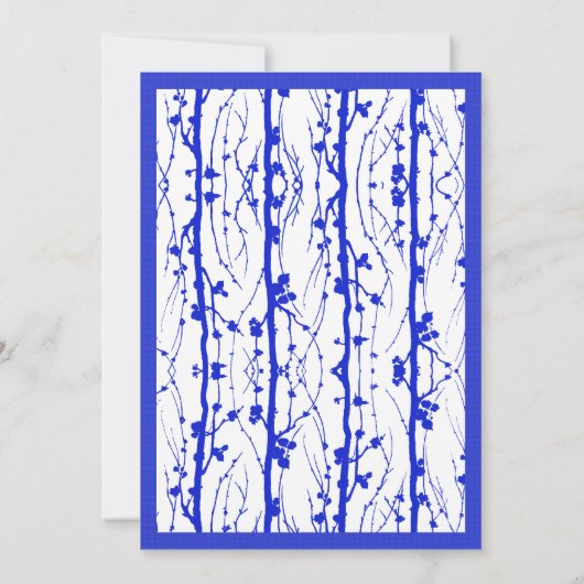 Blauer Frühling blüht Einladung (Rückseite)