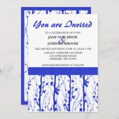 Blauer Frühling blüht Einladung (Vorne/Hinten)