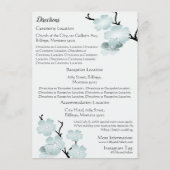 Blauer Frühling blüht mit Schmetterlingen Begleitkarte (Rückseite)