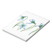 Blauer Frühling Blumen Notizblock (Rotiert)