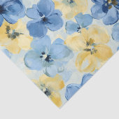 Blauer Frühling Farbe Blau Gelb Moderne Fett Seidenpapier (Ausschnitt)