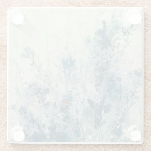 Blauer Frühling Glasuntersetzer (Rückseite)