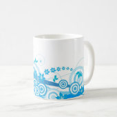 Blauer Frühling Kaffeetasse (VorderseiteRechts)