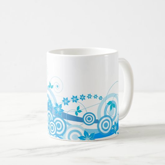 Blauer Frühling Kaffeetasse (VorderseiteRechts)