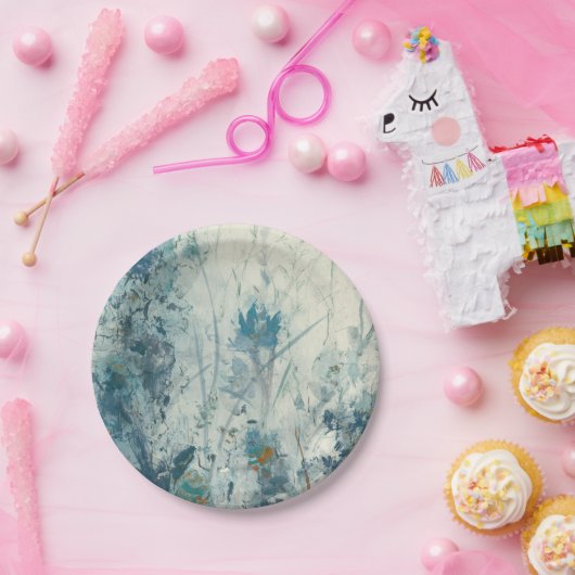 Blauer Frühling Pappteller (Party)