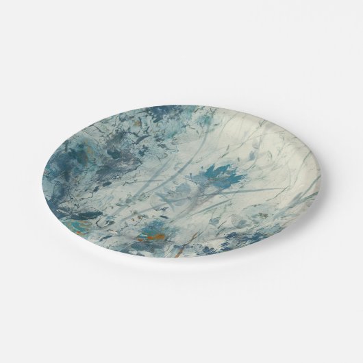 Blauer Frühling Pappteller (Schrägansicht)