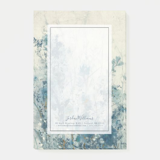 Blauer Frühling Post-it Klebezettel (Vorderseite)