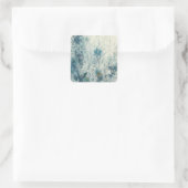 Blauer Frühling Quadratischer Aufkleber (Tasche)