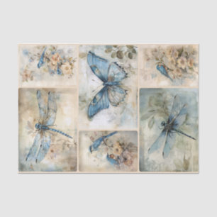 Blauer Frühling Seidenpapier