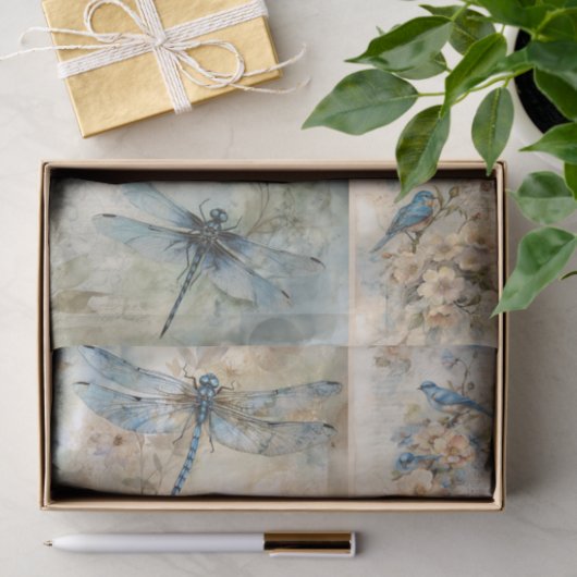 Blauer Frühling Seidenpapier (Geschenk)