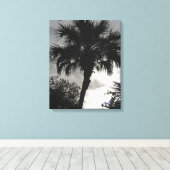 Blauer Frühling Silhouette Wrapped Canvas Leinwanddruck (Insitu (Holzboden))