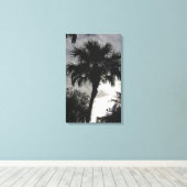 Blauer Frühling Silhouette Wrapped Canvas Leinwanddruck (Insitu (Holzboden))