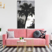 Blauer Frühling Silhouette Wrapped Canvas Leinwanddruck (Insitu (Wohnzimmer))